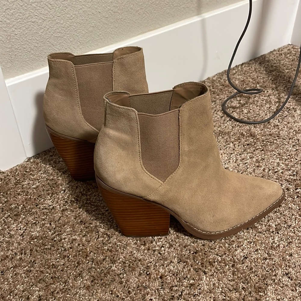 Tan booties